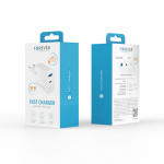 Forever TC-06-20AC PD QC vegglader 1x USB-C 1x USB 20W