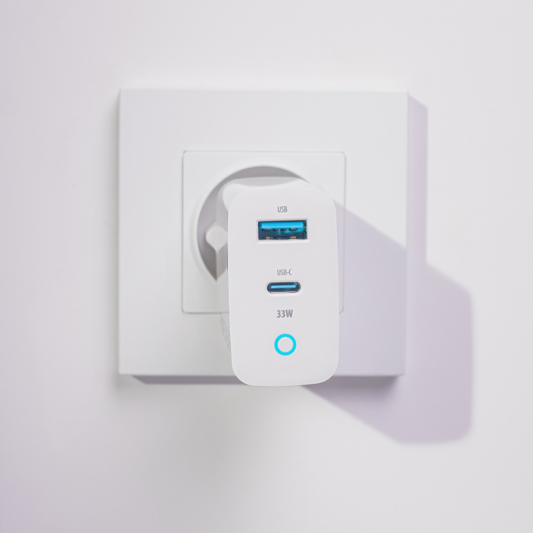 Forever TC-06-33AC PD QC vegglader 1x USB-C 1x USB 33W