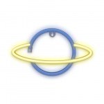 Forever Light Neon LED Light Saturn Battery + USB FLNE11, gul/blå