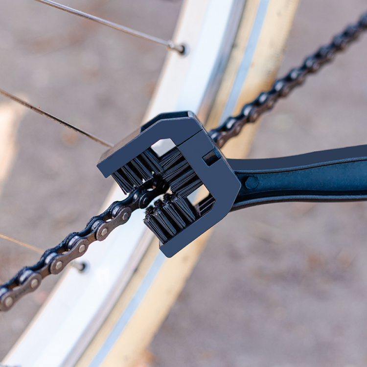 Forever Outdoor Rengjøringsbørste for sykkelkjeder, svart