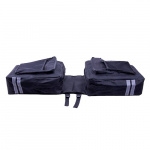 Forever Outdoor Dobbel sykkelveske for bagasjebrett, svart