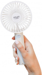 Adler AD 7331 Oppladbar vifte 9 cm, 3 hastigheter, hvit Adler AD 7331 Oppladbar vifte 9 cm, 3 hastigheter, hvit