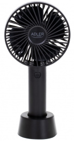 Adler AD 7331 Oppladbar vifte 9 cm, 3 hastigheter, svart