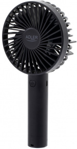 Adler AD 7331 Oppladbar vifte 9 cm, 3 hastigheter, svart