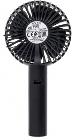 Adler AD 7331 Oppladbar vifte 9 cm, 3 hastigheter, svart
