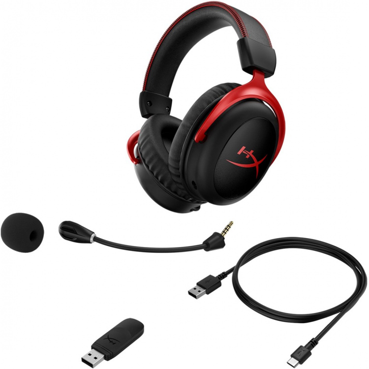 HyperX Cloud II Wireless Svart/Rød