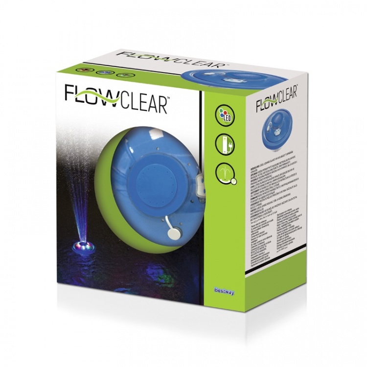 Bestway Flytende bassengfontene med flerfarget lysshow