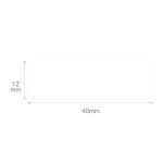 Termoetiketter for Niimbot D11 etiketteringsmaskin, Selvklebende, 12x40mm, Hvit