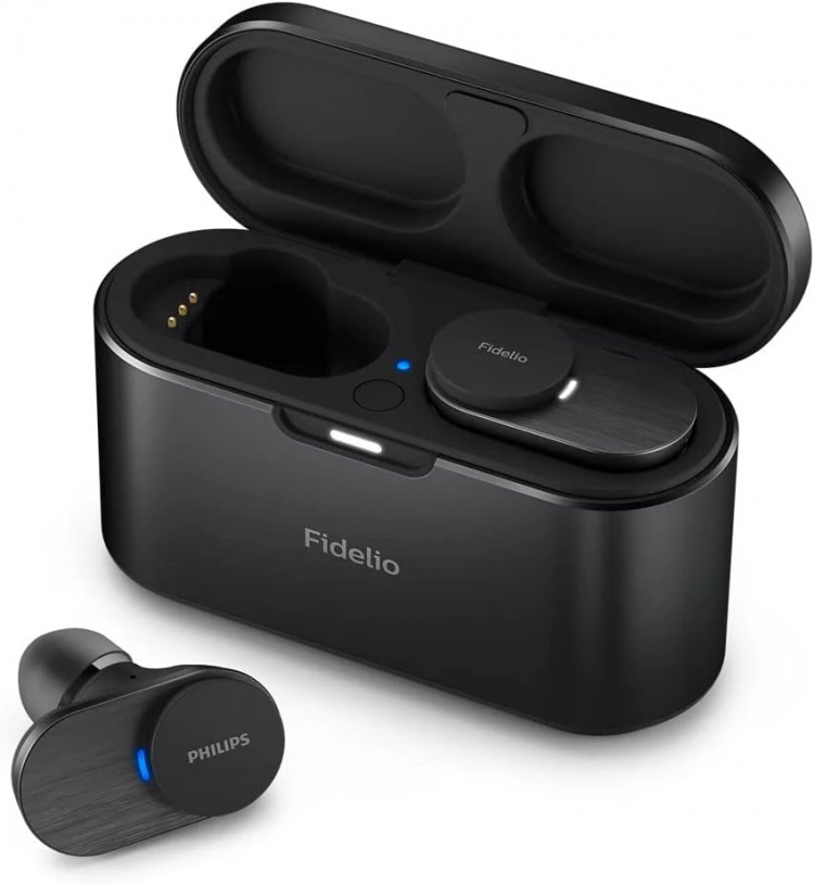 Philips Fidelio T1 trådløse hodetelefoner, in-ear, svarte
