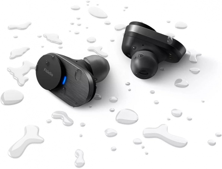 Philips Fidelio T1 trådløse hodetelefoner, in-ear, svarte