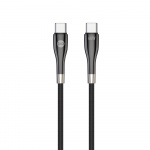 Forever Elegant kabel USB-C - USB-C 1,0 m 60W svart