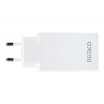 DELTACO USB-C väggladdare 67 W, 2x USB-C PD, slimmad storlek, total effekt 67 W DELTACO USB-C väggladdare 67 W, 2x USB-C PD, slimmad storlek, total effekt 67 W