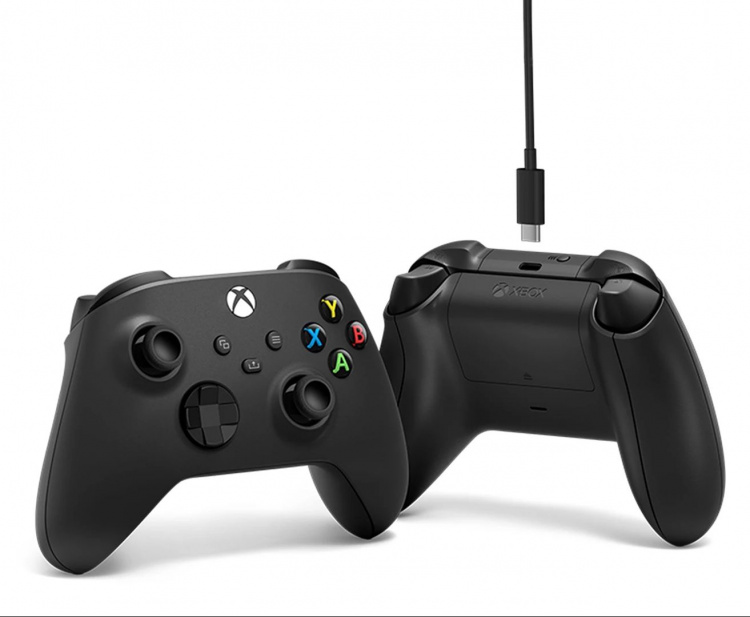 Microsoft Xbox Wireless Controller Gen 9 inkludert kabel for Windows 10, svart Microsoft Xbox Wireless Controller Gen 9 inkludert kabel for Windows 10, svart