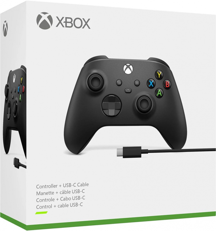 Microsoft Xbox Wireless Controller Gen 9 inkludert kabel for Windows 10, svart Microsoft Xbox Wireless Controller Gen 9 inkludert kabel for Windows 10, svart