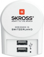SKROSS Reiseadapter Europa til 2x USB-A SKROSS Reiseadapter Europa til 2x USB-A