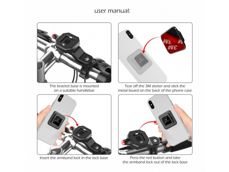 Swissten mobiltelefonholder for sykkel