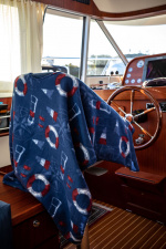 Lord Nelson Victory Fleeceponcho Kuling, Hvit, 120x160 cm