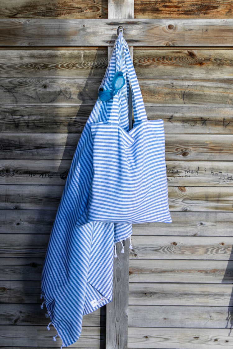 Lord Nelson Victory Hamam Medbo Badehåndkle, Blå, 100x180 cm Lord Nelson Victory Hamam Medbo Badehåndkle, Blå, 100x180 cm