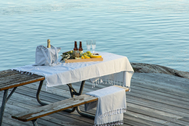 Lord Nelson Victory Medbo stoffveske, Lysegrå, 41x38 cm