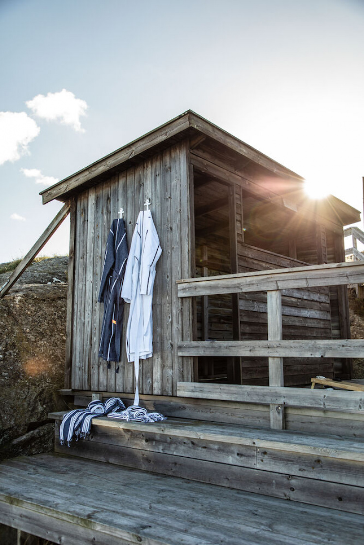 Lord Nelson Victory Hamam badekåpe, hvit, L/XL