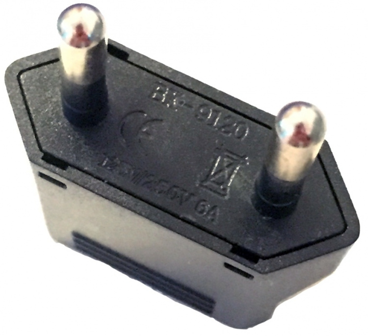 Reiseadapter, USA til Sverige, svart