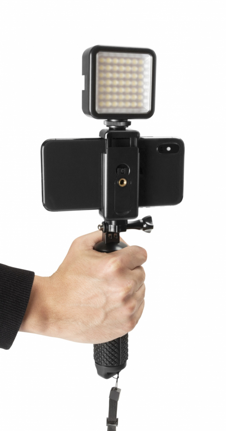 GadgetMonster Vlogging Stick med LED-lys