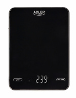 Adler AD 3177b Kjøkkenvekt 10 kg, USB-lading, svart