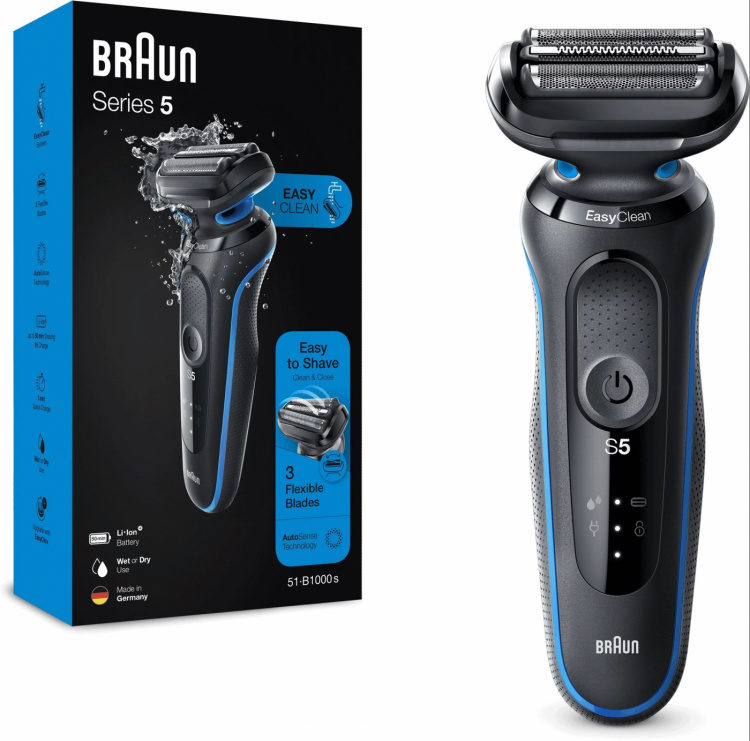Braun Barbermaskin 51-B1000S Blå Braun Barbermaskin 51-B1000S Blå