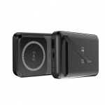 Forever MATB-100 Powerbank med trådløs lading, PD QC 22,5W 10000 mAh, svart