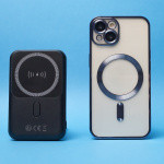 Forever MATB-100 Powerbank med trådløs lading, PD QC 22,5W 10000 mAh, svart