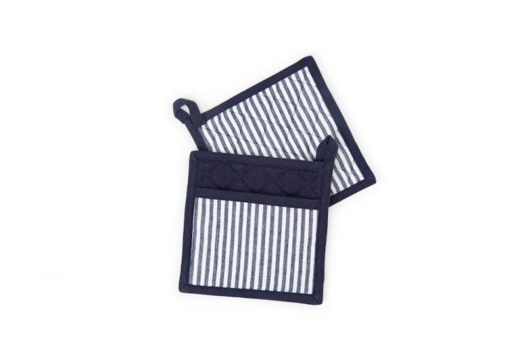 Lord Nelson Victory Grytekluter 2-pakning, Hvit/Marine