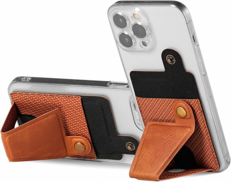 Kortholder i PU-lær med stativ, grønn