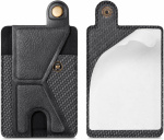 Kortholder i PU-lær med stativ, svart