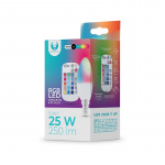 Fjernstyrt LED-lampe med RGB, E14, C37, 5W Fjernstyrt LED-lampe med RGB, E14, C37, 5W