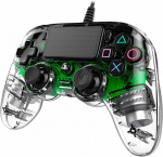 Nacon Kablet, opplyst Compact-kontroll, grønn LED (PS4/PC)