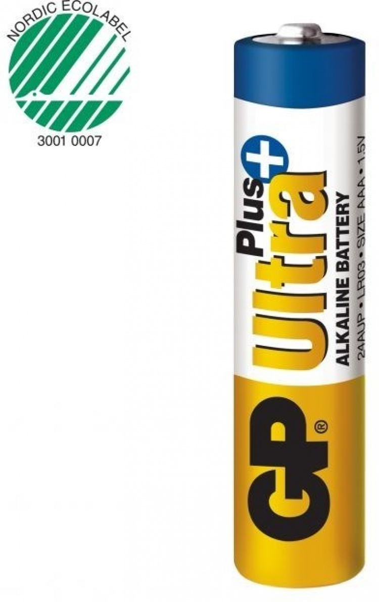 GP Ultra Plus Alkaline AAA-batteri, 24AUP/LR03, 4-pk