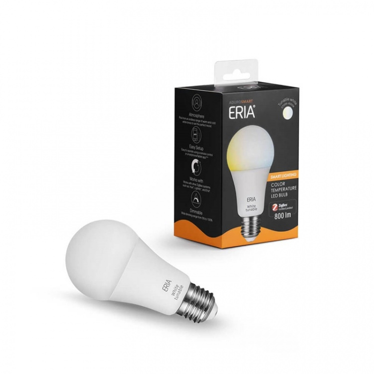 Adurosmart E27 Justerbar Hvit Bulb 2200-6500k Zigbee