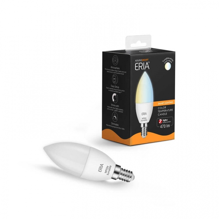 Adurosmart E14 Justerbar Hvit Bulb 2200-6500k Zigbee
