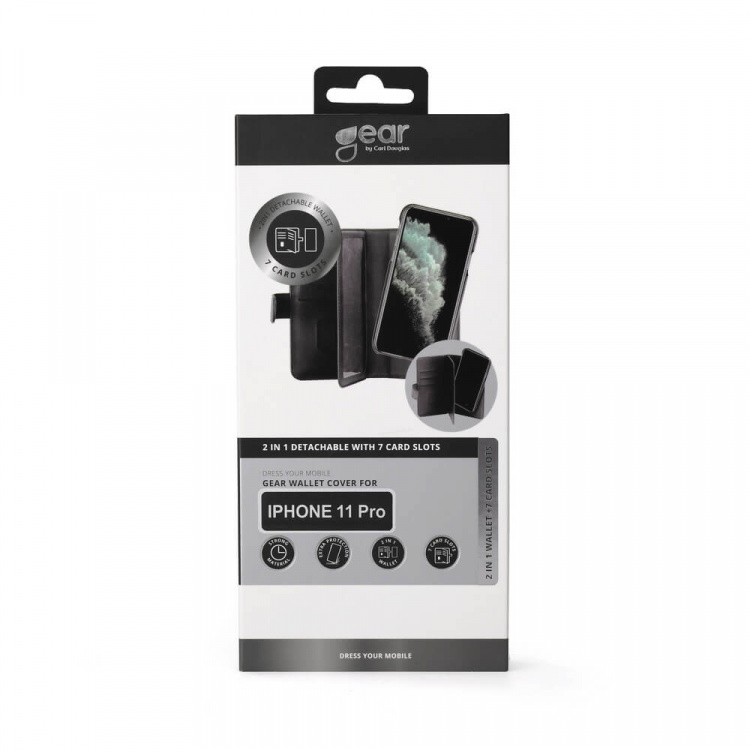 Gear Lommebokdeksel 2-i-1 7 Kortrom Svart - iPhone 11 Pro Gear Lommebokdeksel 2-i-1 7 Kortrom Svart - iPhone 11 Pro