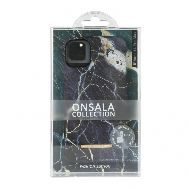 Onsala COLLECTION Mobildeksel Soft Black Galaxy Marble iPhone 11 Pro Max