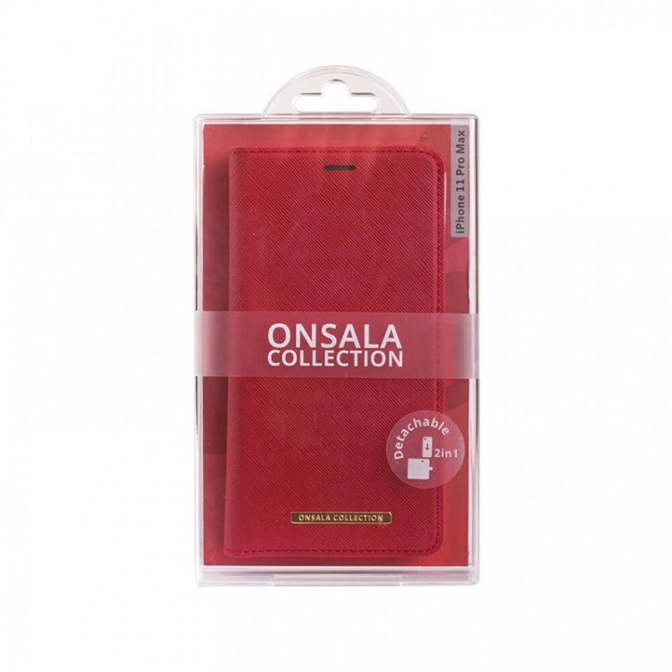 Onsala COLLECTION Lommebokveske Saffiano Red iPhone 11 Pro Max