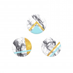 PopSockets White Marble Glam Avtagbare MINI Grip 3pack