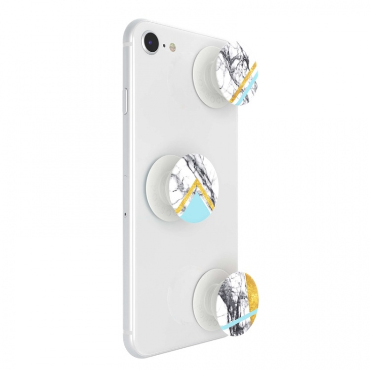 PopSockets White Marble Glam Avtagbare MINI Grip 3pack