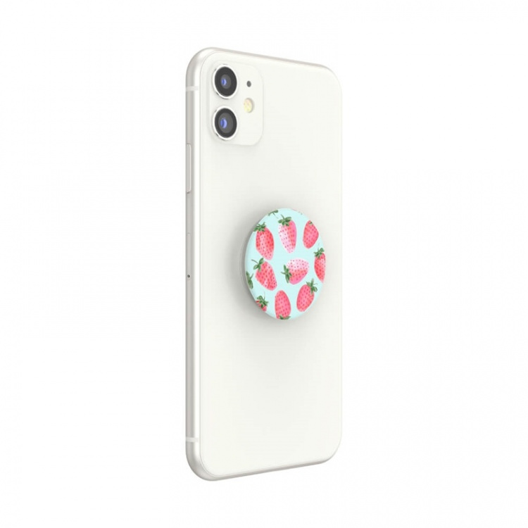 PopSockets Strawberry Rain Avtagbart Grip med Stativfunksjon PopSockets Strawberry Rain Avtagbart Grip med Stativfunksjon