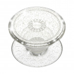 PopSockets Clear Glitter Silver Avtagbart Grip med Stativfunksjon