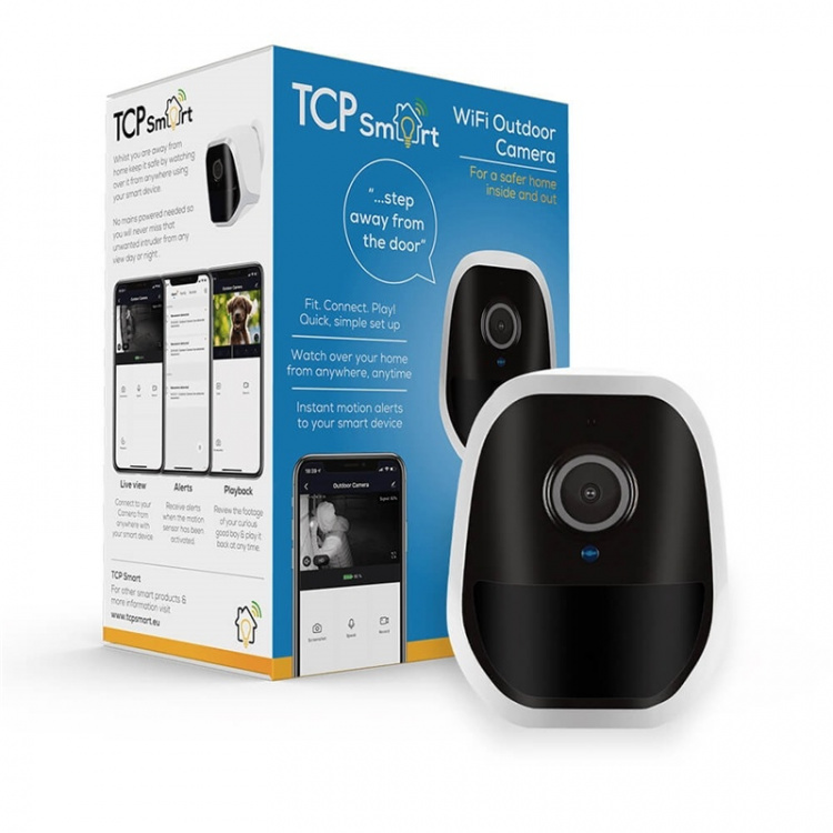 TCP SMART WIFI Utendørskamera 1080p 16Gb Hvit TCP SMART WIFI Utendørskamera 1080p 16Gb Hvit