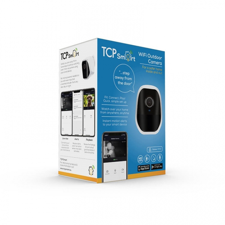 TCP SMART WIFI Utendørskamera 1080p 16Gb Hvit TCP SMART WIFI Utendørskamera 1080p 16Gb Hvit