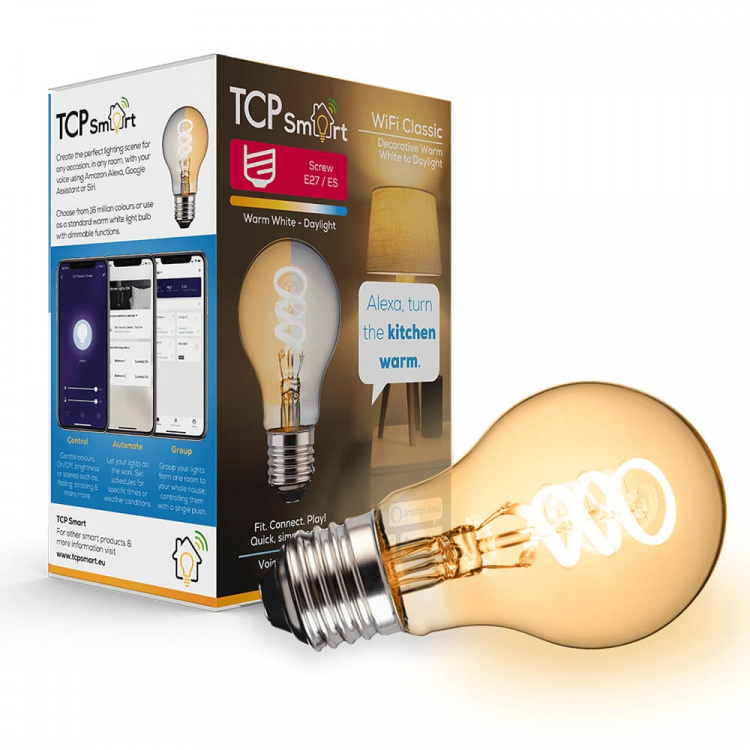 TCP SMART WIFI LED-lampe Classic Twist+CCT ES/E27 TCP SMART WIFI LED-lampe Classic Twist+CCT ES/E27