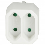 LogiLink Strømlist med 2 Euro-stikkontakter Hvit