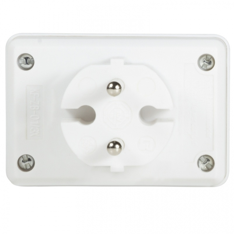 LogiLink Strømlist med 4 Euro-stikkontakter Hvit